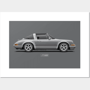 Singer 911 Targa Grey Posters and Art